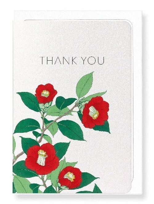 THANK YOU CAMELLIA Japanese Greeting Card