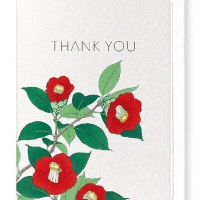 THANK YOU CAMELLIA Japanese Greeting Card