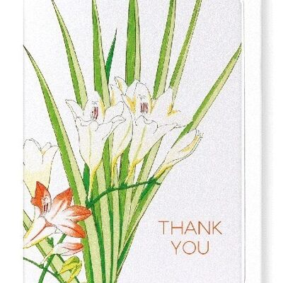 MERCI FREESIA FLOWER Carte de vœux japonaise