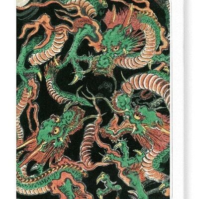 THREE DRAGONS Japanese Greeting Card