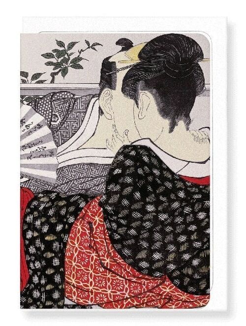 UPSTAIRS ROOM OF A TEAHOUSE Japanese Greeting Card