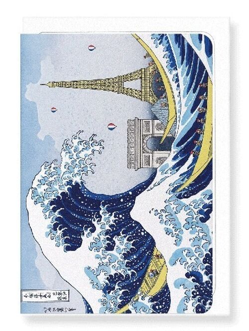 GREAT WAVE OF PARIS Japanese Greeting Card