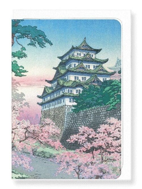 NAGOYA CASTLE IN THE SPRING Japanese Greeting Card