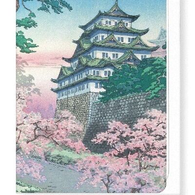CHÂTEAU DE NAGOYA AU PRINTEMPS Japonais Carte de vœux