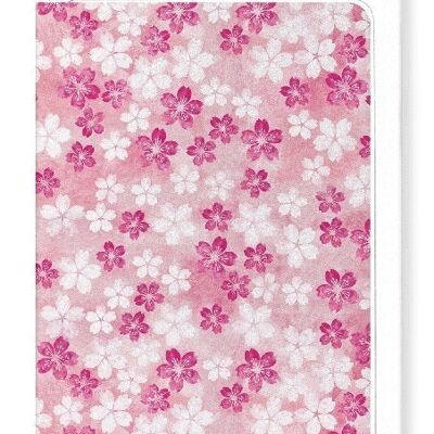 CHERRY BLOSSOM ON PINK Japanese Greeting Card