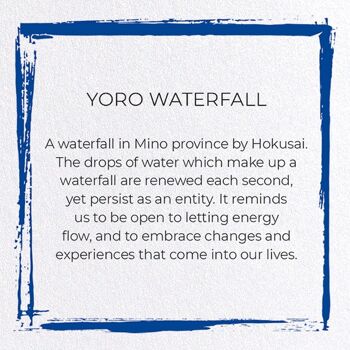 YORO WATERFALL Japonais Carte de vœux 3