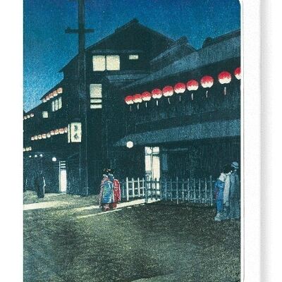 EVENING AT SOEMON-CHO Japanese Greeting Card