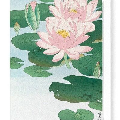 FLOWERING LOTUS Japanese Greeting Card