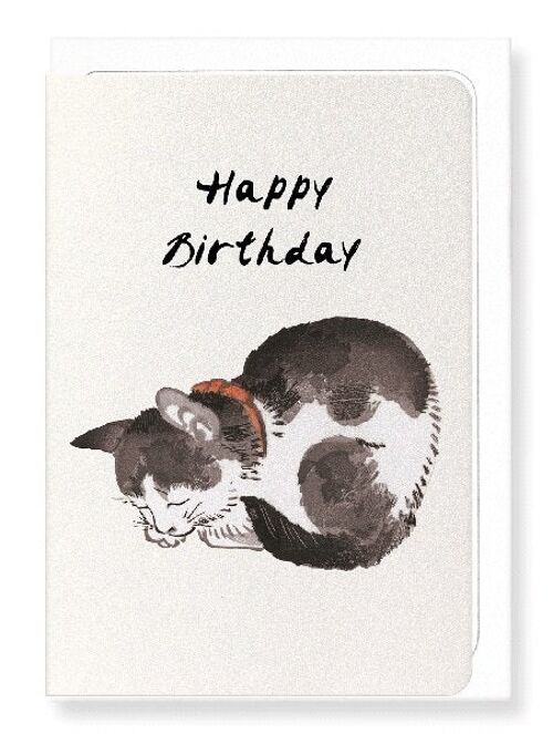 HAPPY BIRTHDAY CAT Japanese Greeting Card