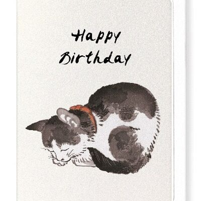 HAPPY BIRTHDAY CAT Japanese Greeting Card