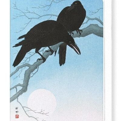 Corvi al chiaro di luna Cartolina d'auguri giapponese