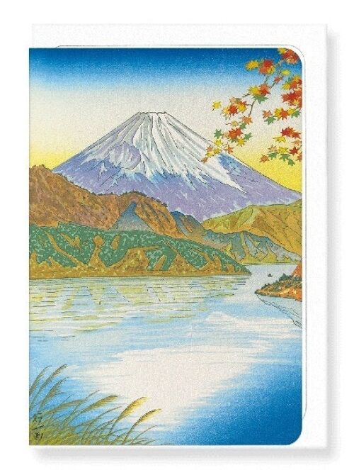 MOUNT FUJI AND LAKE ASHI Japanese Greeting Card