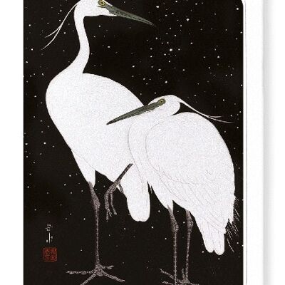 AIRONI NELLA NEVE Cartolina d'auguri giapponese