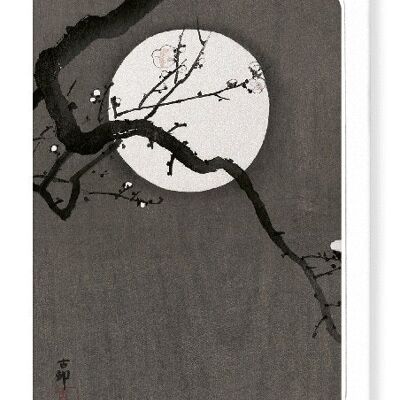FULL MOON AND BLOSSOMS Japanese Greeting Card