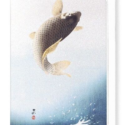 JUMPING CARP Cartolina d'auguri giapponese
