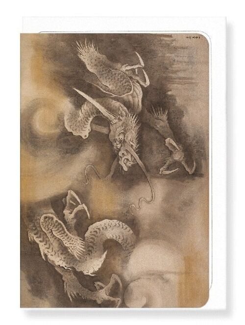 DRAGON IN THE CLOUDS Japanese Greeting Card