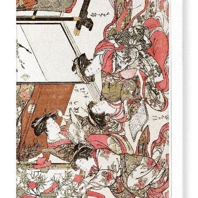 COURTESANS DE SHIN KANAYA LECTURE 1776 Japonais Carte de vœux