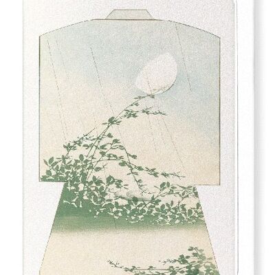 KIMONO RAINY NIGHT EN AUTOMNE 1899 Japonais Carte de vœux