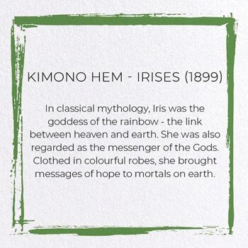 KIMONO HEM - IRISES 1899 Japonais Carte de vœux 3