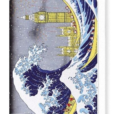 NATALE WAVE OF LONDON Cartolina d'auguri giapponese