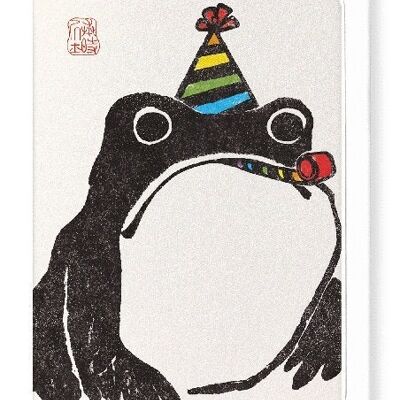PARTY FROG Japanese Greeting Card