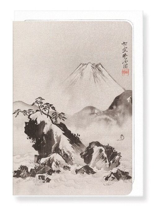 KYOSAI MOUNT FUJI C.1887  Japanese Greeting Card