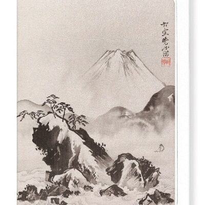 KYOSAI MOUNT FUJI C.1887 Biglietto d'auguri giapponese