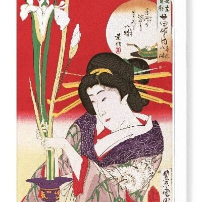 BEAUTY ARRANGEMENT IRIS 1870 Japonais Carte de vœux