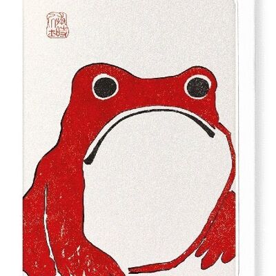 RED FROG Japanese Greeting Card