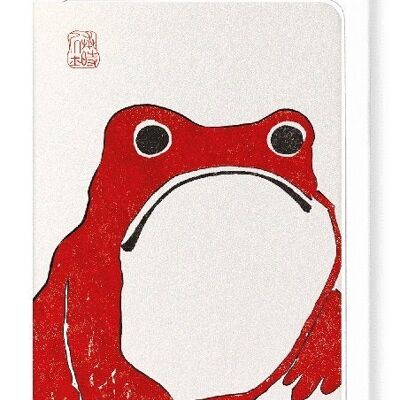 RED FROG Japanese Greeting Card