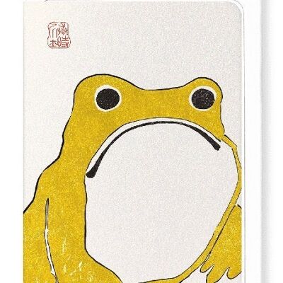 YELLOW FROG Japanese Greeting Card