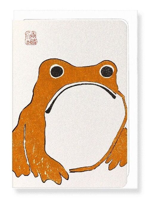 ORANGE FROG Japanese Greeting Card