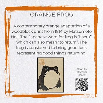 GRENOUILLE ORANGE Japonaise Carte de vœux 2