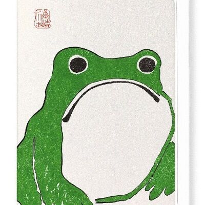 GREEN FROG Japanese Greeting Card