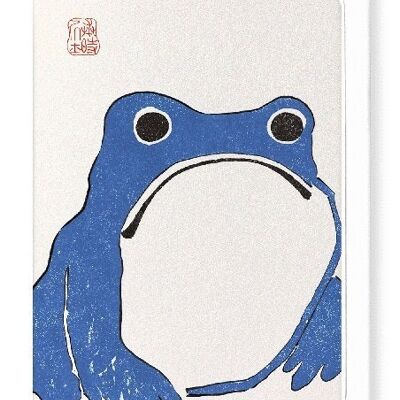 BLUE FROG Japanese Greeting Card