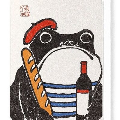 FRENCH FROG Japanese Greeting Card
