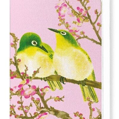WARBLING WHITE-EYE WITH PLUM BLOSSOMS C.1930  8xCards
