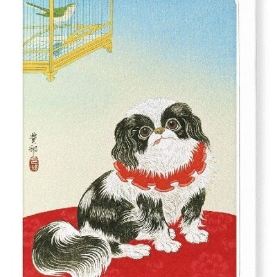 PEKINGESE DOG C.1930 Biglietto d'auguri giapponese