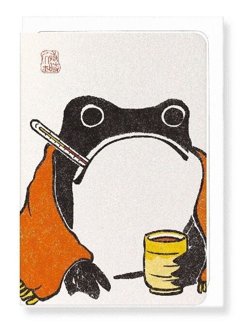 GET WELL SOON FROG Japanese Greeting Card