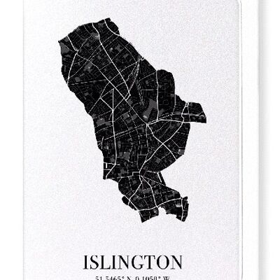 ISLINGTON AUSSCHNITT (DUNKEL): Grußkarte