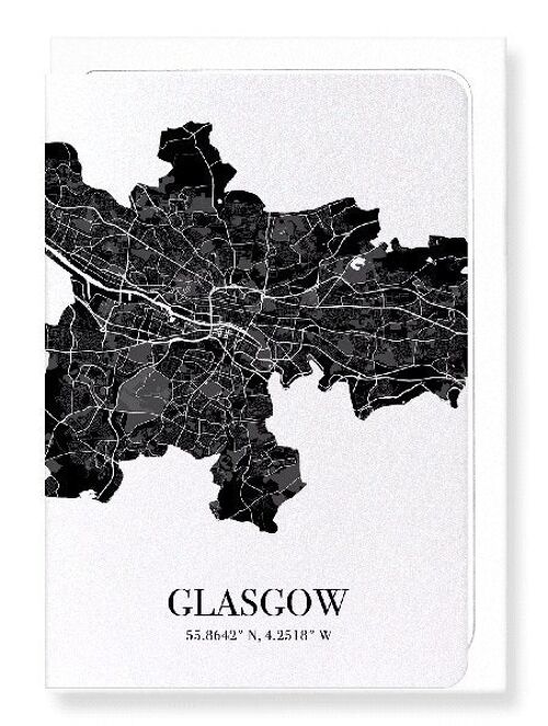 GLASGOW CUTOUT (DARK): Greeting Card