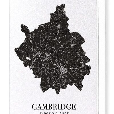DÉCOUPE DE CAMBRIDGE (FONCÉ): Carte de vœux