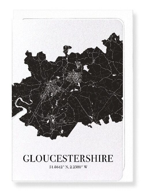 GLOUCESTERSHIRE CUTOUT (DARK): Greeting Card