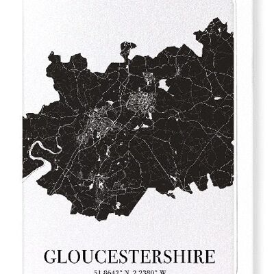 GLOUCESTERSHIRE CUTOUT (DARK): Greeting Card