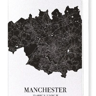 MANCHESTER AUSSCHNITT (DUNKEL): Grußkarte