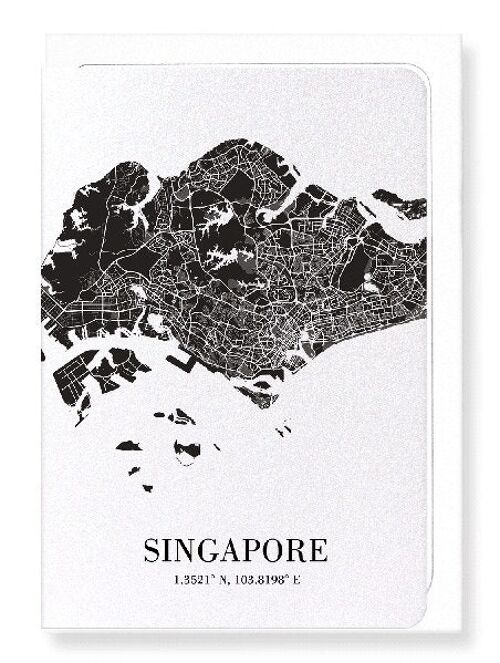 SINGAPORE CUTOUT (DARK): Greeting Card