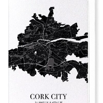 CORK CITY CUTOUT (DUNKEL): Nr. 1 Grußkarte