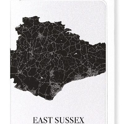 EAST SUSSEX AUSSCHNITT (DUNKEL): Grußkarte
