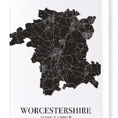 WORCESTERSHIRE AUSSCHNITT (DUNKEL): Grußkarte