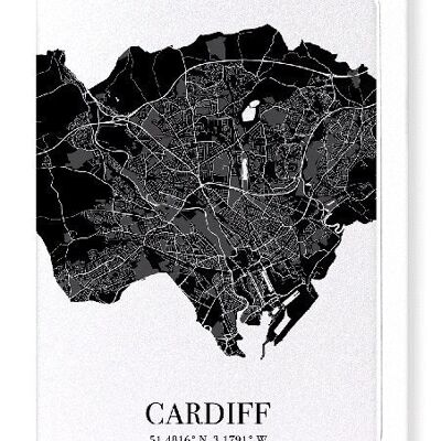 CARDIFF CUTOUT (DARK): Greeting Card